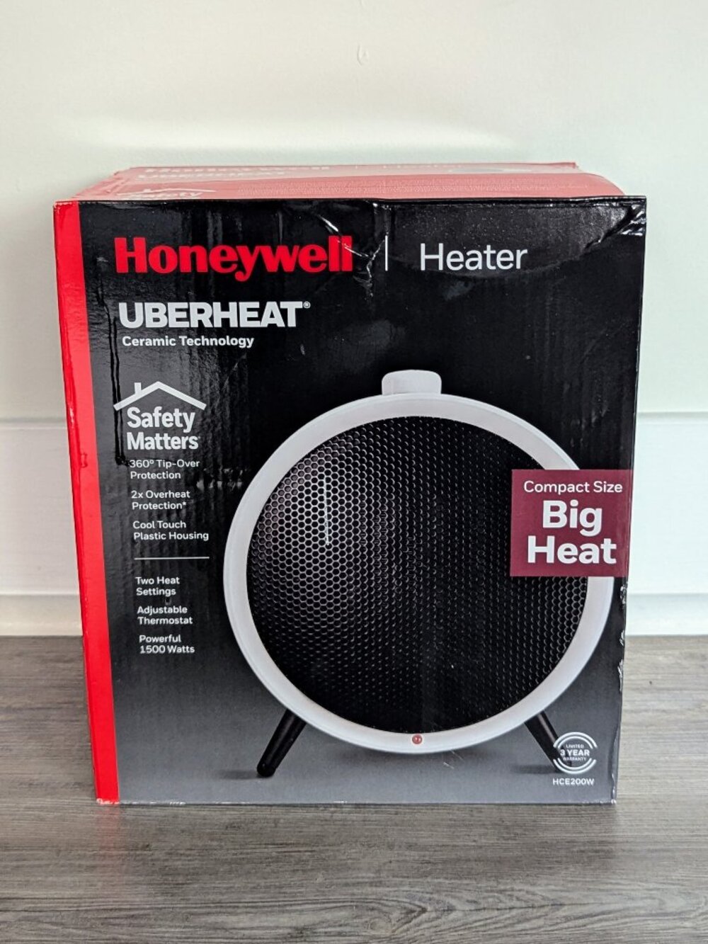 Honeywell UberHeat Ceramic Personal Heater - White, HCE200W